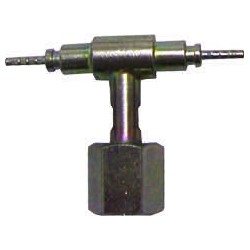 TEE-DN2-1/4SAE-GIRCENTRALE-10PZ - 1/4 sae T connection for DN2 tube - 10...