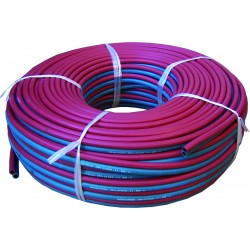 TBR - Twin rubber hose with connection - 4 mt. lenght