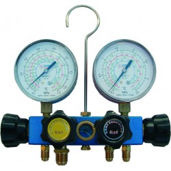 Gruppo manometrico a 4 vie con manometri GM-4-S1-80-PF - R22-134-404-407