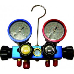 Gruppo manometrico a 4 vie con manometri GM-4-S1-60-GLI - R22-134-404-407