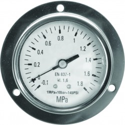 Oil-filled gauge for oil pressure 0 - 18 bar range MAN-SAE-OIL-63-018-A-I -...