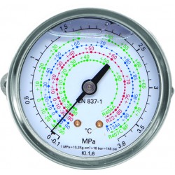 Manometro glicerina in acciaio Inox con staffa e viti di fissaggio...