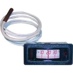 TAR - Rectangular analogic thermometer - hole 56x24 mm - capillary 1500 mm