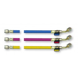 1500 mm 3 flexible hoses series with final valve - 45°...